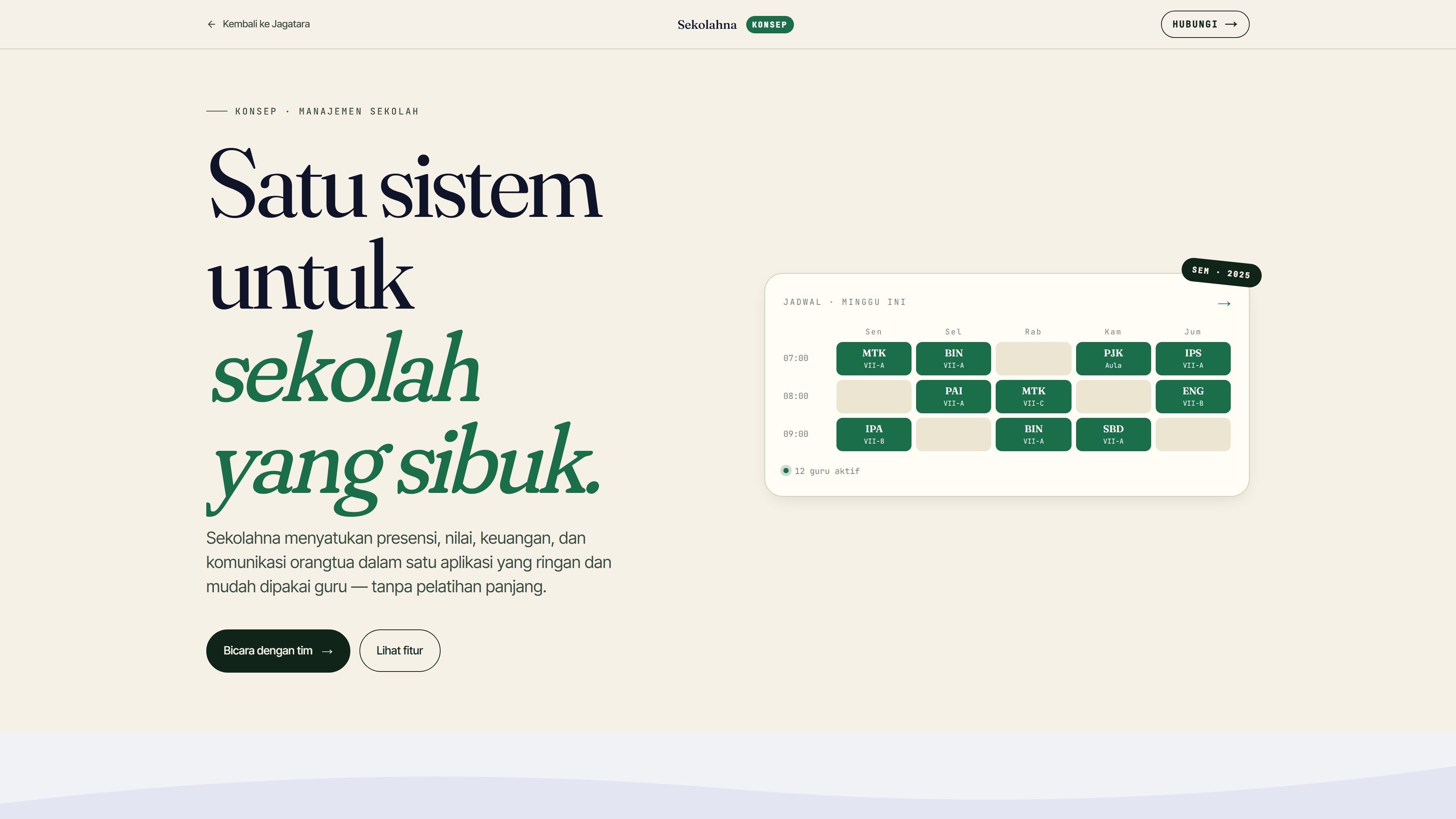 Sekolahna — Web · SaaS · Manajemen Sekolah